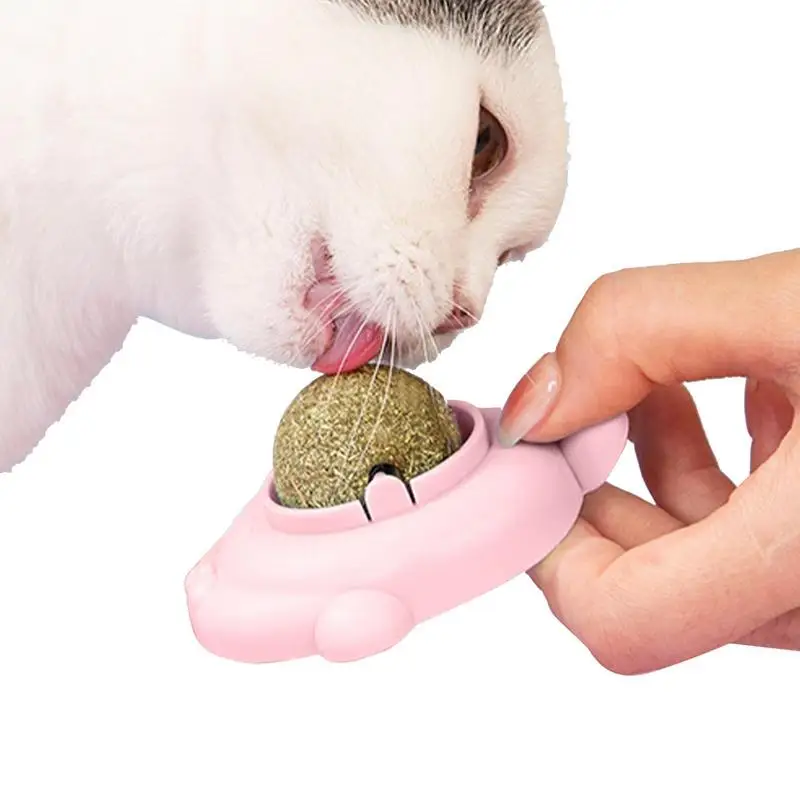 

Catnip Ball Catnip Wall Balls For Cats Rotatable Cat Lick Toy For Teeth Cleaning Biting Chew Toys Eliminate Hairballs Relieve