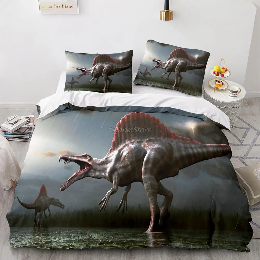 

Tyrannosaurus Rex Bedding Set Single Twin Full Queen King Size Tyrannosaurus Rex Set Children's Kid Bedroom Duvetcover Sets 01