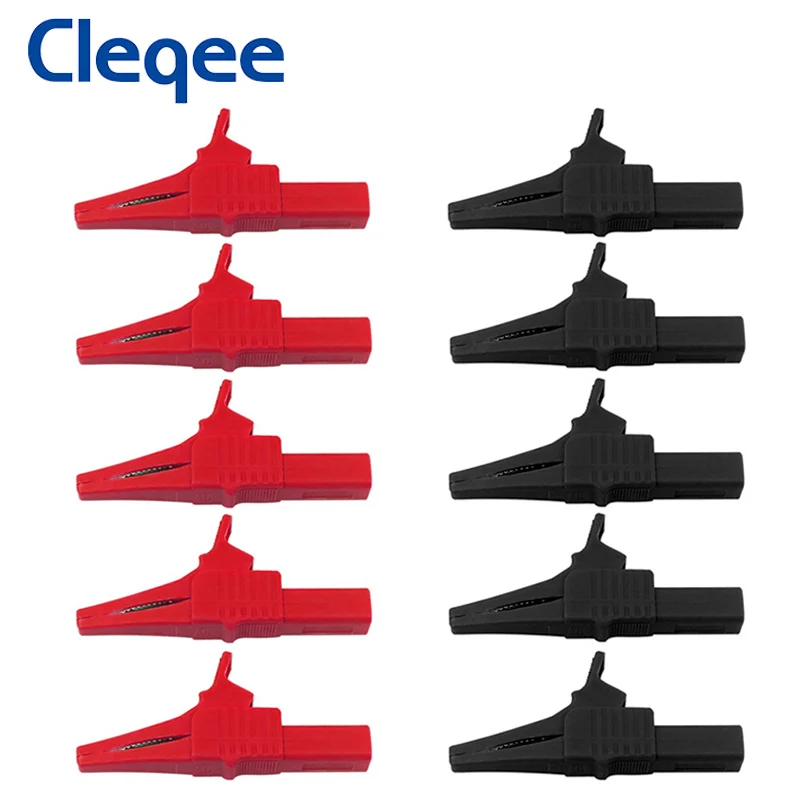 

Cleqee P2003 10 шт. сверхмощные зажимы типа «крокодил» с 4 мм гнездом типа «банан» изолированный зажим «крокодил» тестовый зажим для мультиметра 1000 В 32 А