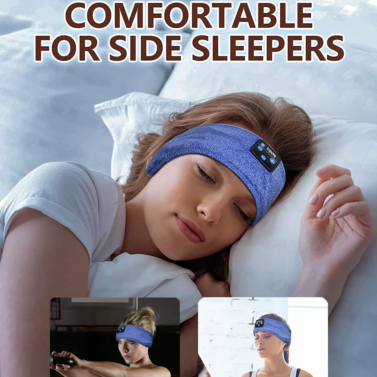 

Sleeping Headphones Bluetooth Sleep Headphones Headband Music Sports Headphones Ultra-Soft Headband for Side Sleepers Yoga Gift
