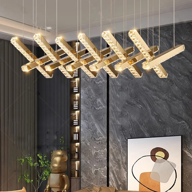 

Nordic home decoration luxury crystal chandelier restaurant chandelier ceiling lamp villa chandelier interior lighting lamps