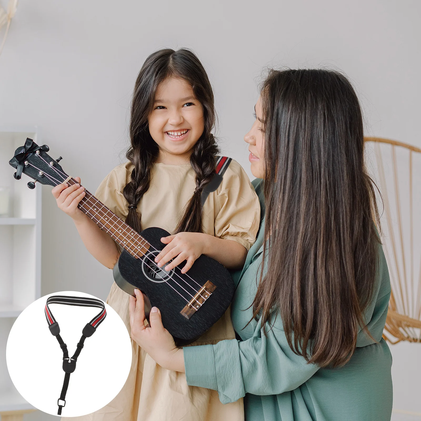

No Drill Ukulele Neck Strap Adjustable Ukulele Ribbon Ukulele Shoulder Belt