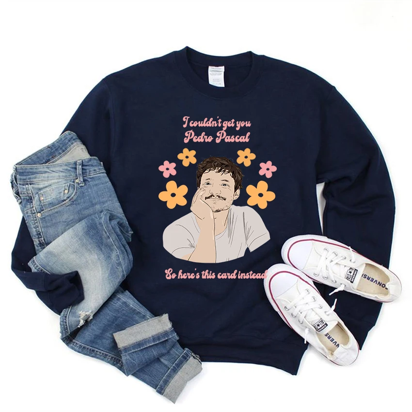 Свитшот Last of Us с изображением Педро Паскаля Y2k милый пуловер ретро свитшот