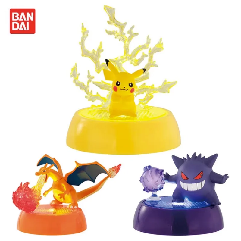 

Светолюминесцентные капсульные игрушки Bandai Pokemon, Оригинальная фигурка покемона, игрушки, подарок, модель, орнамент