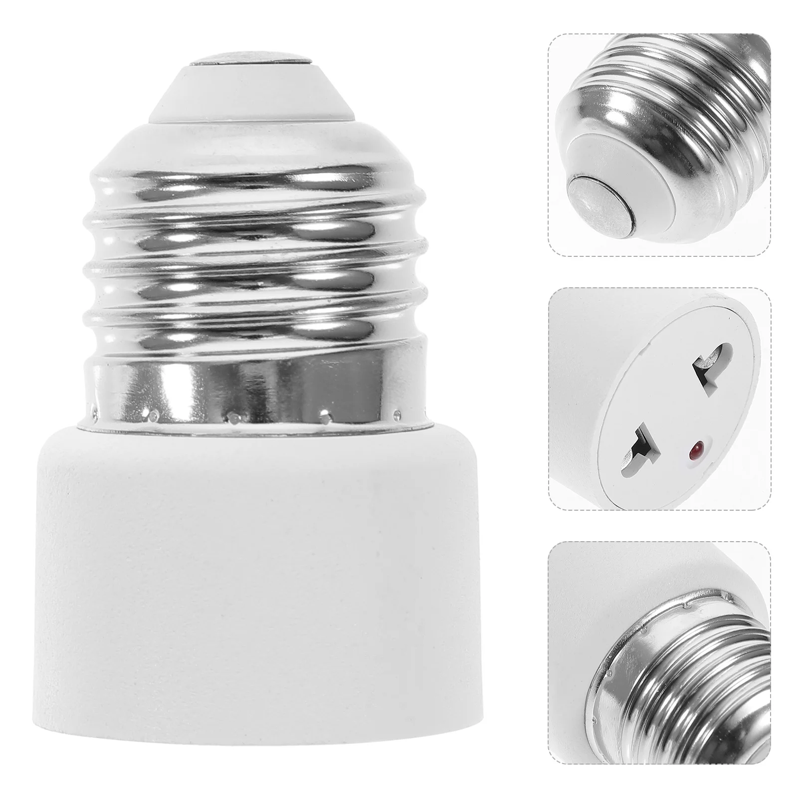 

2pcs Light Socket to Plug Adapter E27 Socket to 2-prong Light Socket Outlet