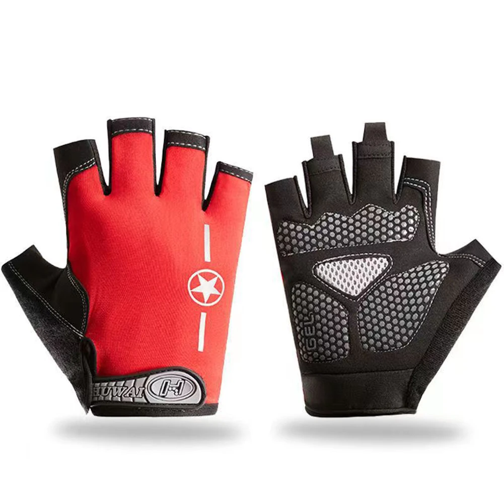 

Gym Fitness Breathable Anti-Slip Silicone Gloves Half Finger Women Men Cycle Weight Lifting Training Bus Driving Gloves