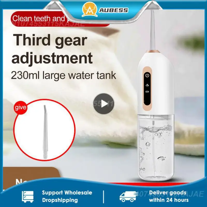 

Portable Oral Irrigator Water Flosser Water Jet Tools Pick Teeth Cleaner 3 Modes 230ML Water Tank Teeth Whitening Cleaner