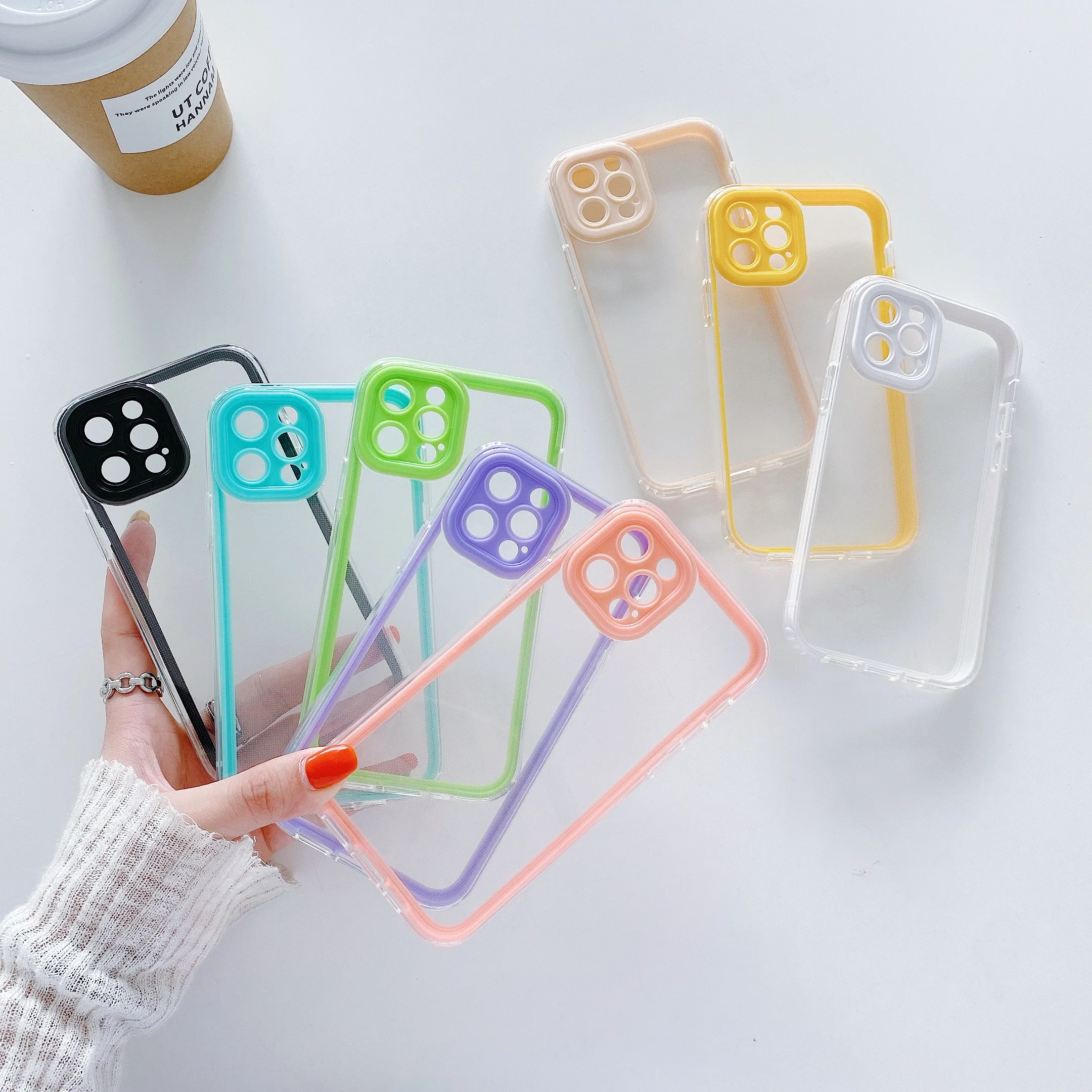 

Iphone 13promax Fine Hole 3-In-1 Phone Case For Iphone 11 Shatterproof Transparent All-Inclusive Protective Case