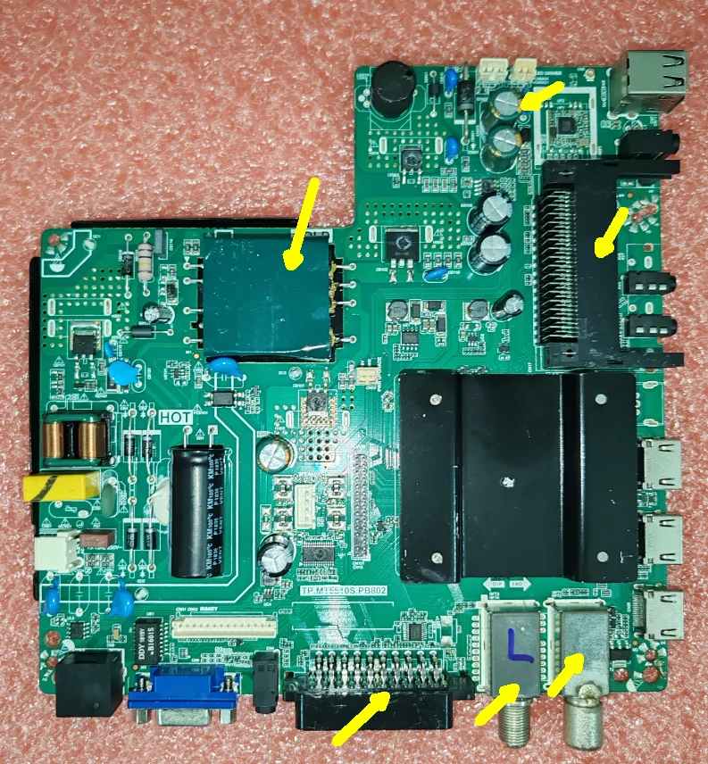 Фото TP.MT5510S.PB802 материнская плата для Wi-Fi сетевого ТВ с различными интерфейсами для проверки реальных фотографий №4
