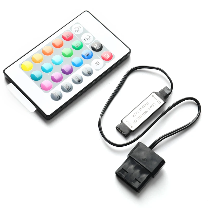 

12V 4Pin 24key RGB LED Controller Mini Control Simpl Dimmer for 5050 3528 2835 5V RGB LED Strip Lights