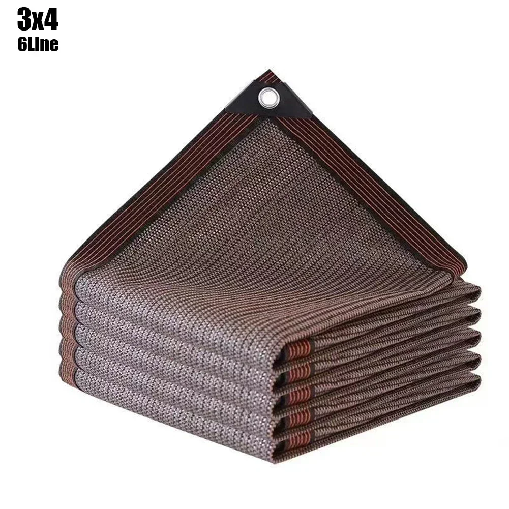 1 шт. Summer Brown Sunshade Net Garden Sun Shelter Outdoor Shading Markiza przeciwsłoneczna 2x4m 2x5m 3x4m 3x5m