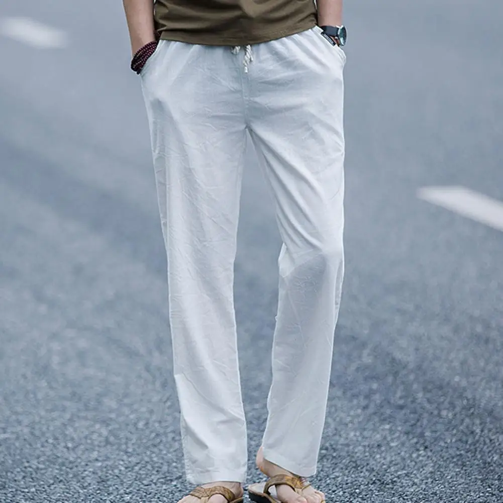 

Great Men Pants Pure Colors Straight Men Trousers Leisure Men Sweatpants
