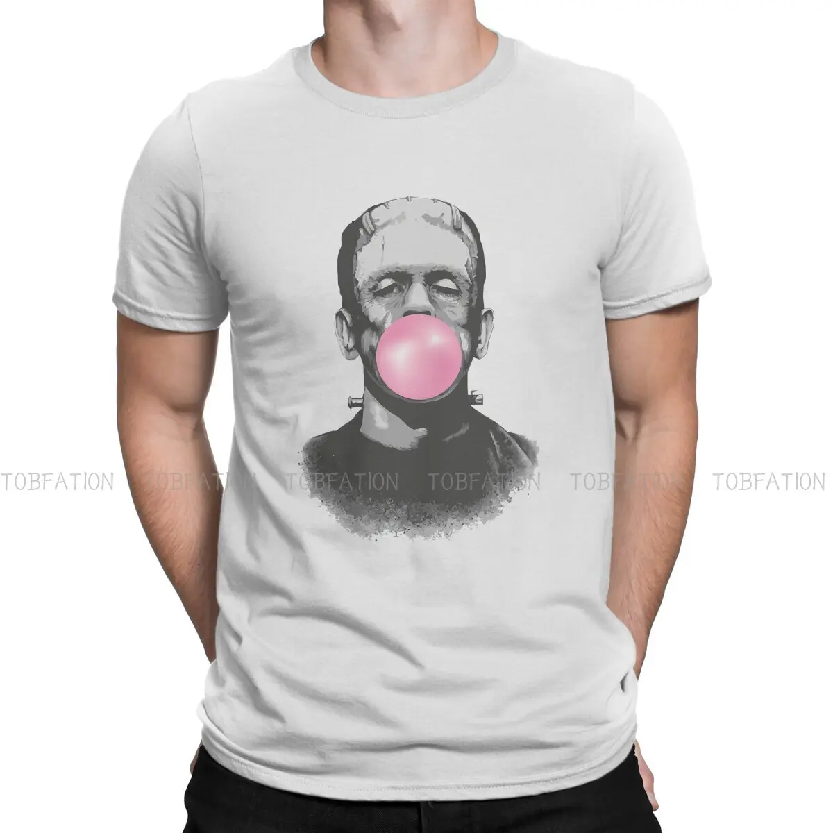 

Уникальная футболка с принтом «ужас жевательной резинки», удобная футболка в стиле хип-хоп с коротким рукавом, идея для подарка