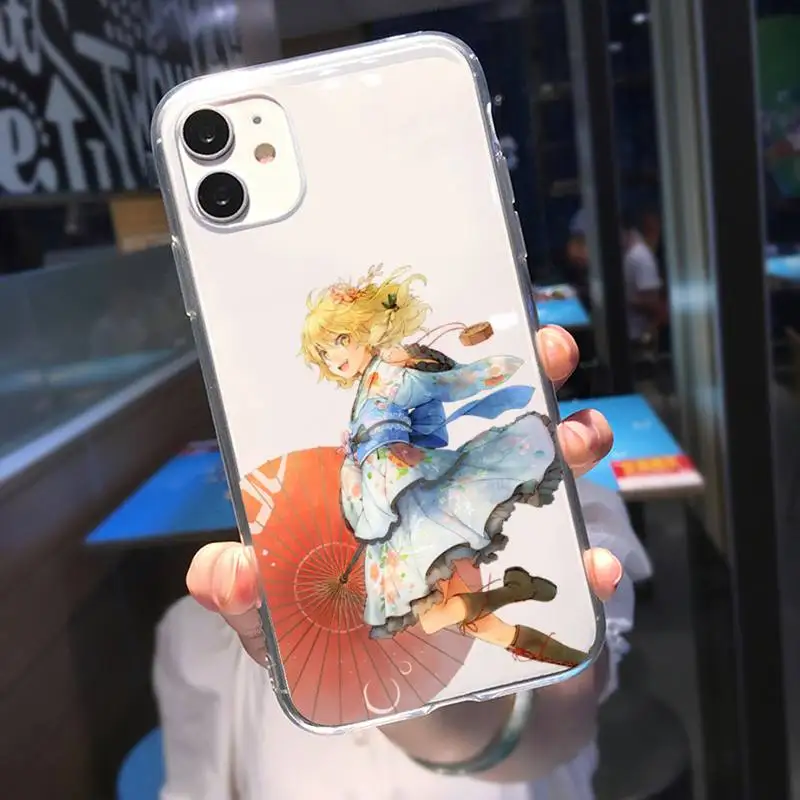 Чехол для телефона Kirisame Marisa Touhou Project iPhone 11 12 Mini 13 Pro XS Max X 8 7 6s Plus 5 SE XR прозрачный