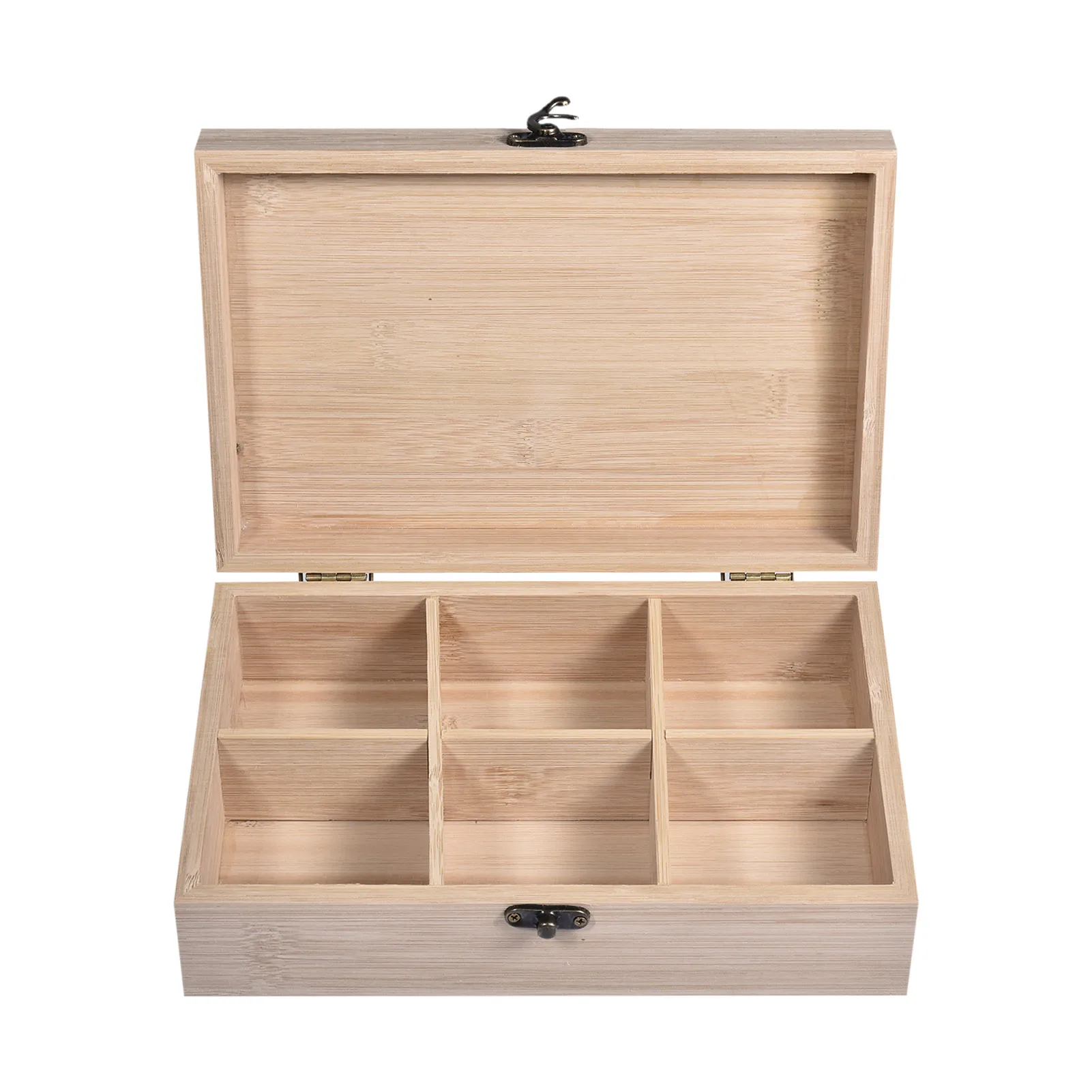 

Wooden Tea Box Organizer Tea Bag Chest Box With 6 Compartments Handmade Tea Bag Holder For Storing Tea Bags Packets Small Items
