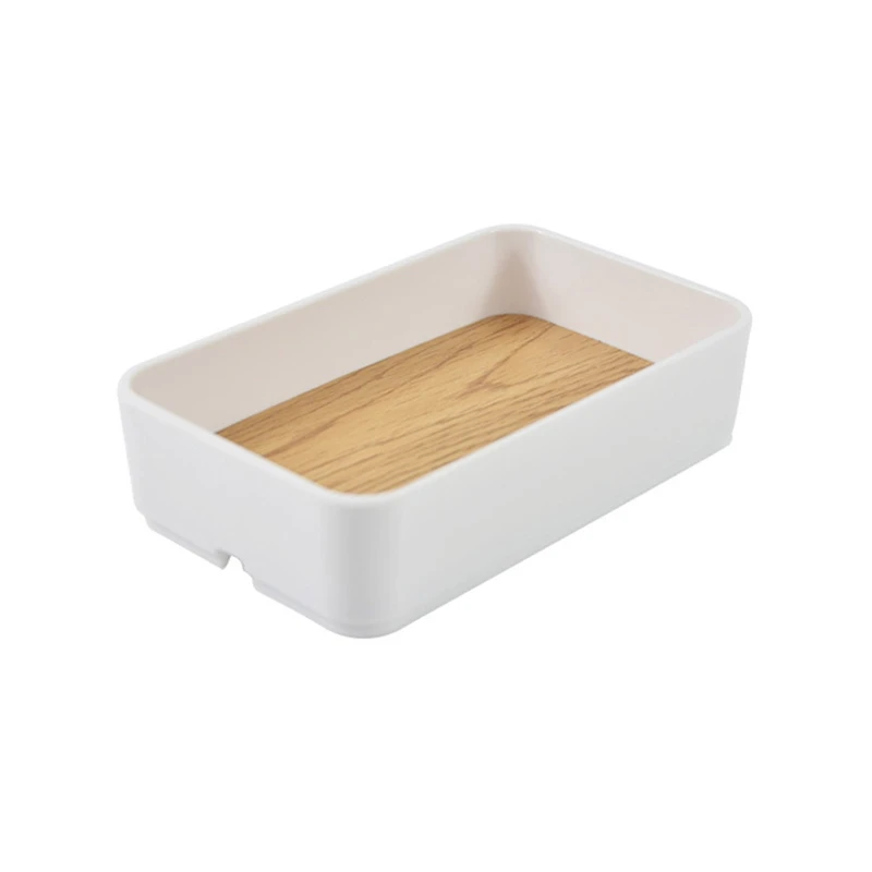 

Wood Grain Desktop Storage Box Cosmetic Sundries Container Pen Holder Jewelry Makeup Box Case Home Office Organizer Decoration