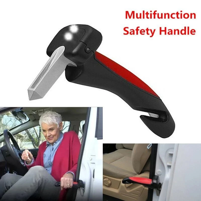 

Car Door Handle Assist Bar Non-Slip Elderly Vehicle Standing Support Safety Hammer Mobility Aid Window Breaker Car Accessories