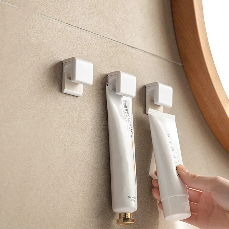 

Bathroom Toothpaste Holder Hanger Adhesive Facial Cleanser Clip Multifunctional Toothpaste Storage Rack Bathroom Accessories