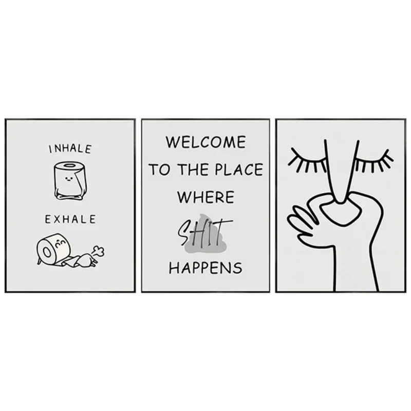 Черно-белые абстрактные полотна на холсте