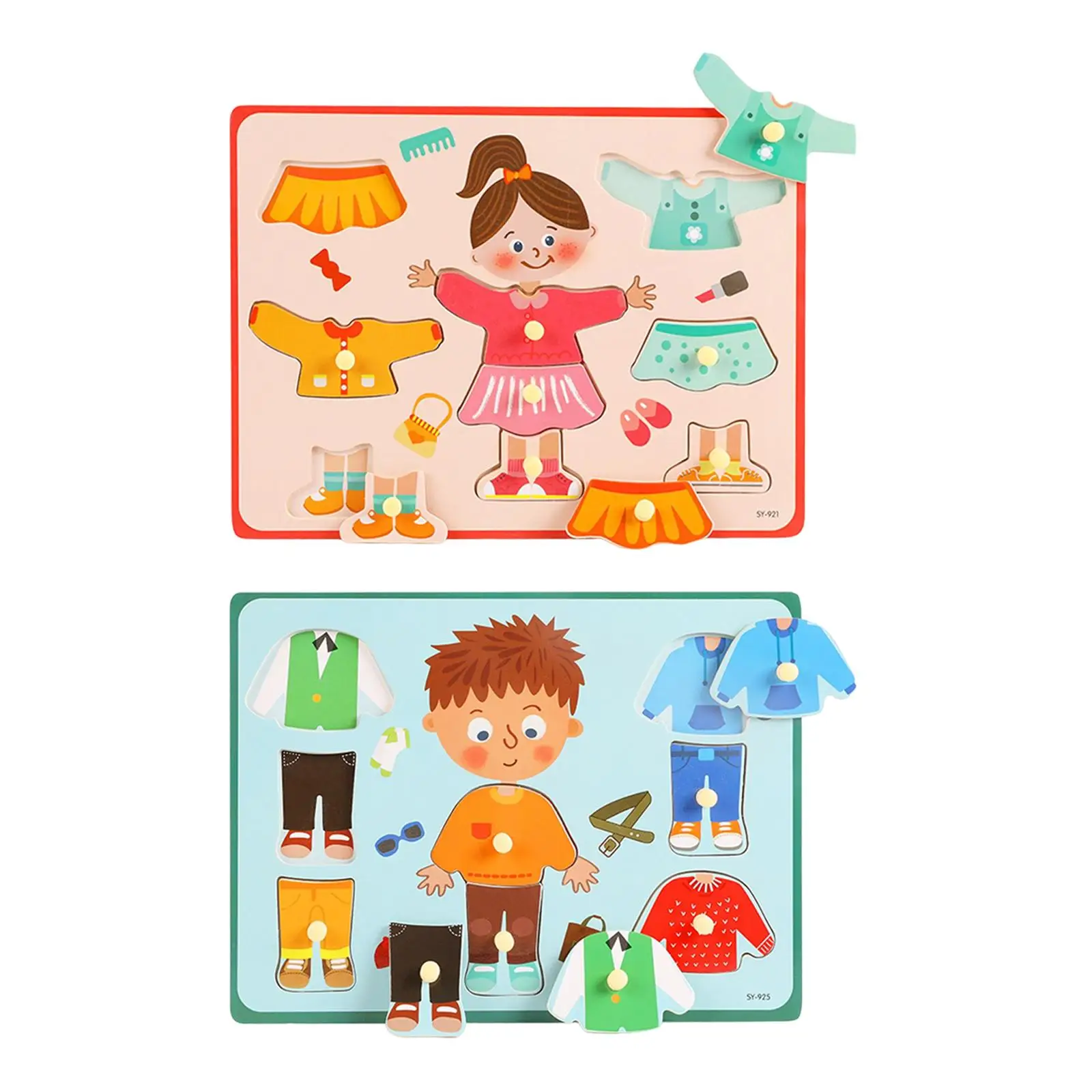 

Dress Up Toy Educational Puzzle Toy Pretend Play Set for Toddlers Kids Boy