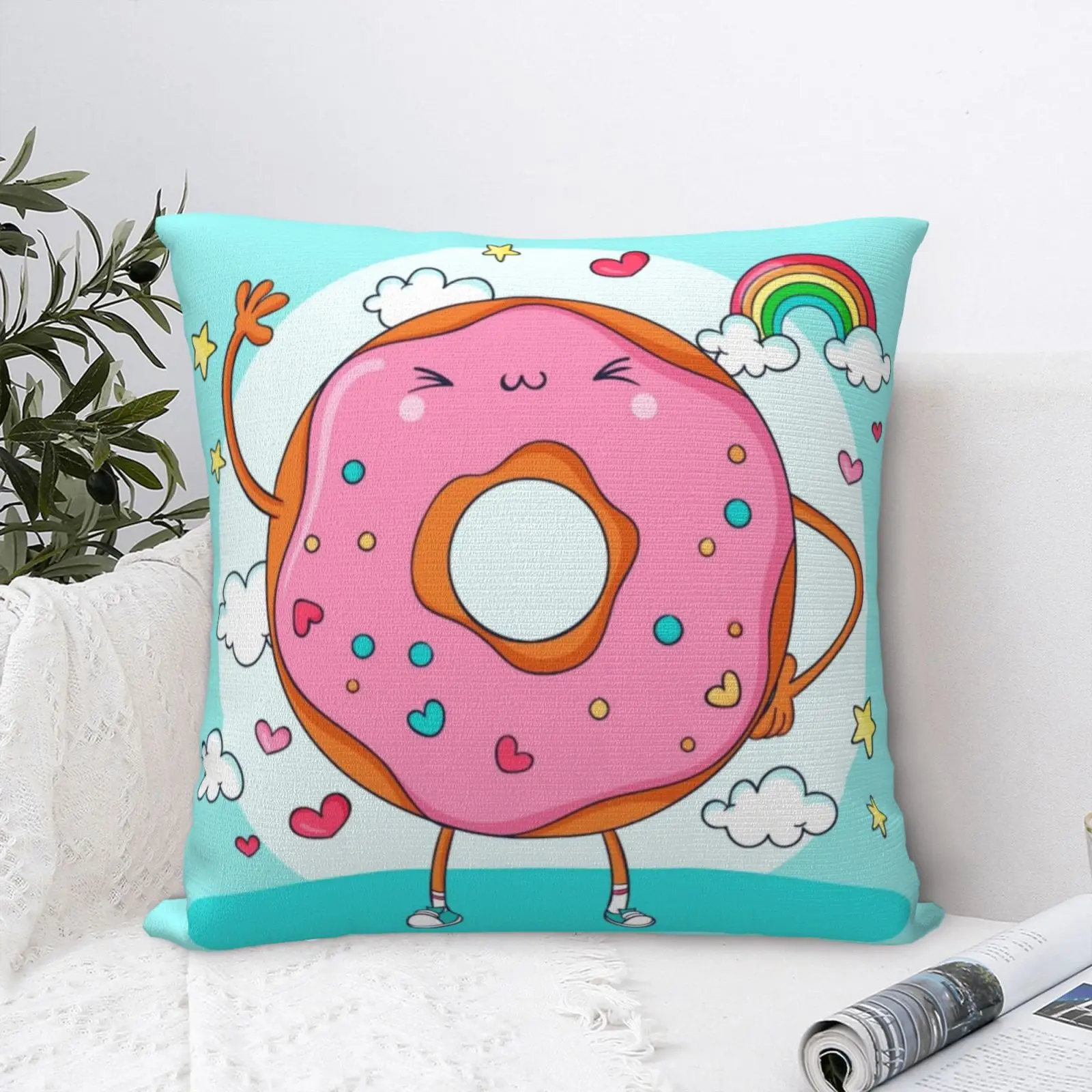 

Decorative Bedding Pillows Home Textile Supplies Square Soft Customized Kawaii Body Neck Sleeping Bedroom Pregnancy Mats Donut