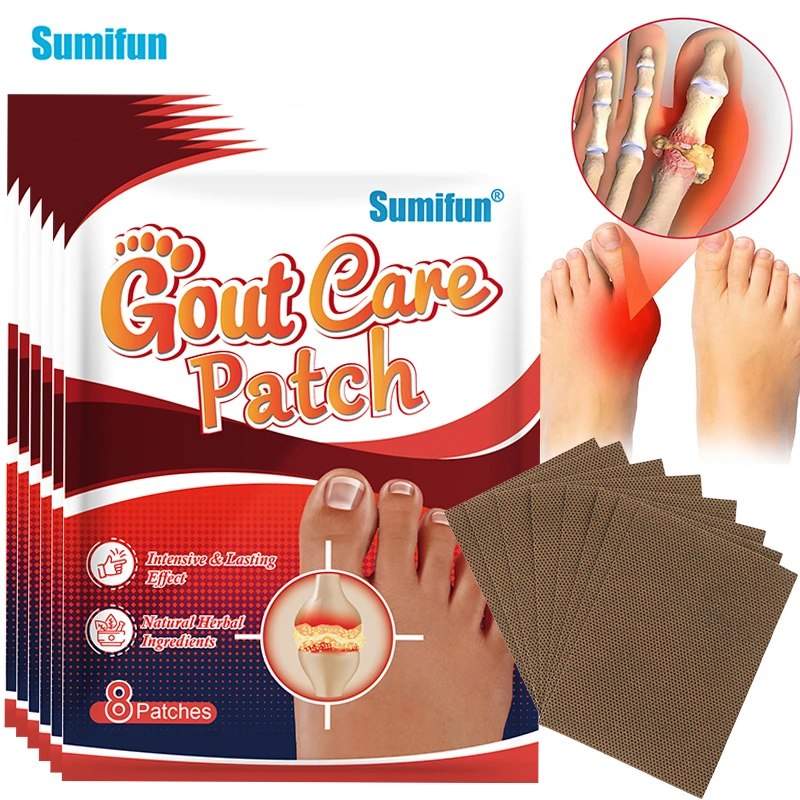 

8Pcs Sumifun Bunion Gout Pain Relief Patch Toe Joint Valgus Corrector Hallux Knee Lumbar Arthritis Treatment Medical Plaster