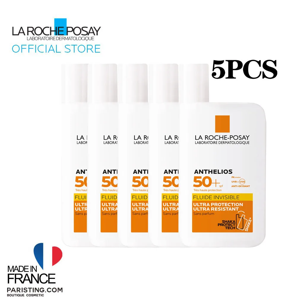 

5PCS La Roche Posay ANTHELIOS SPF 50+ Sunscreen Ultra-Light UV Protect Oil-Free Invisible Broad Spectrum Sunblock No-Tinted