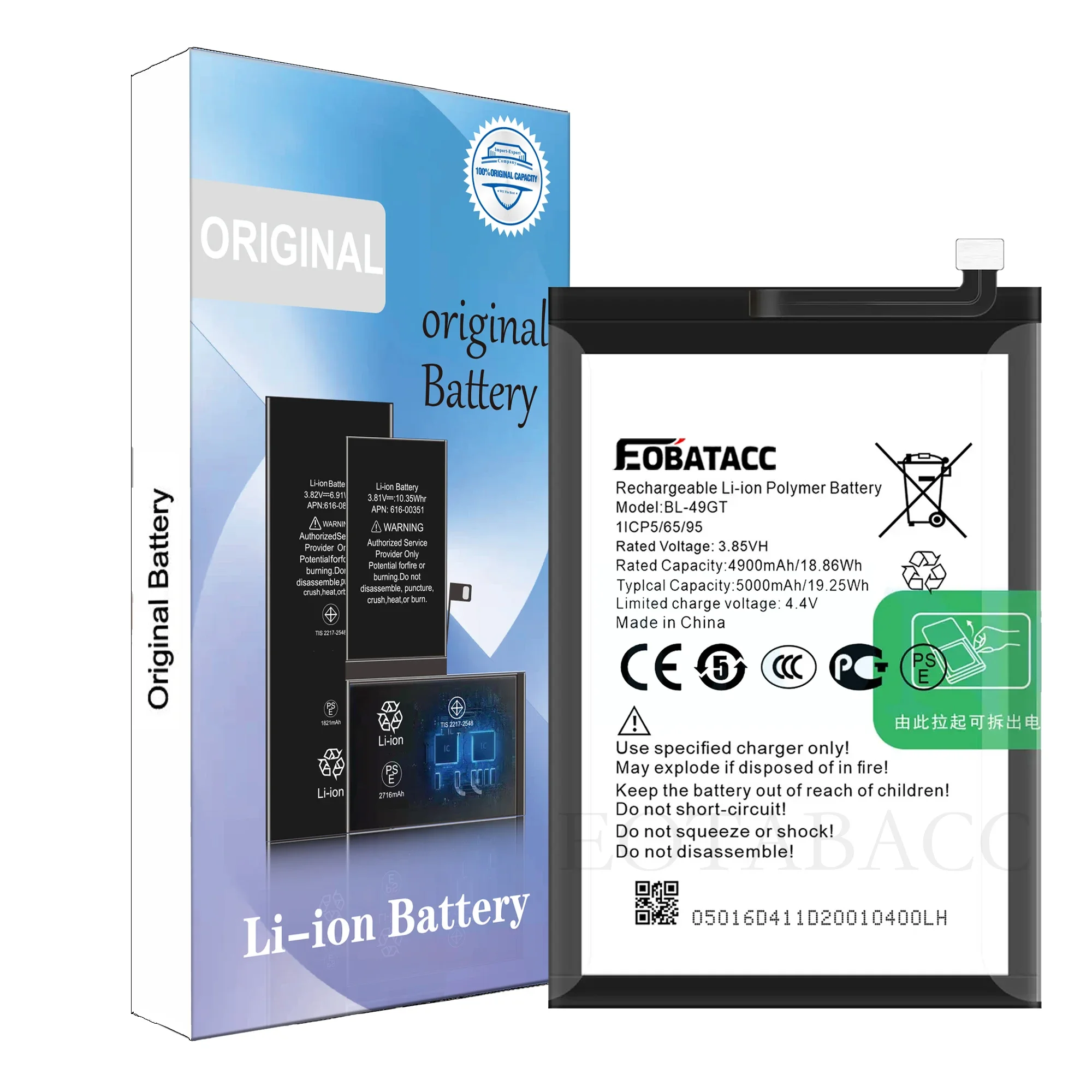 Совершенно новый сменный аккумулятор EOATABACC BL-49GT для Tecno Camon 17/CG6/CG7/SPARK 9T/KH6/Camon 19 Neo/Camon