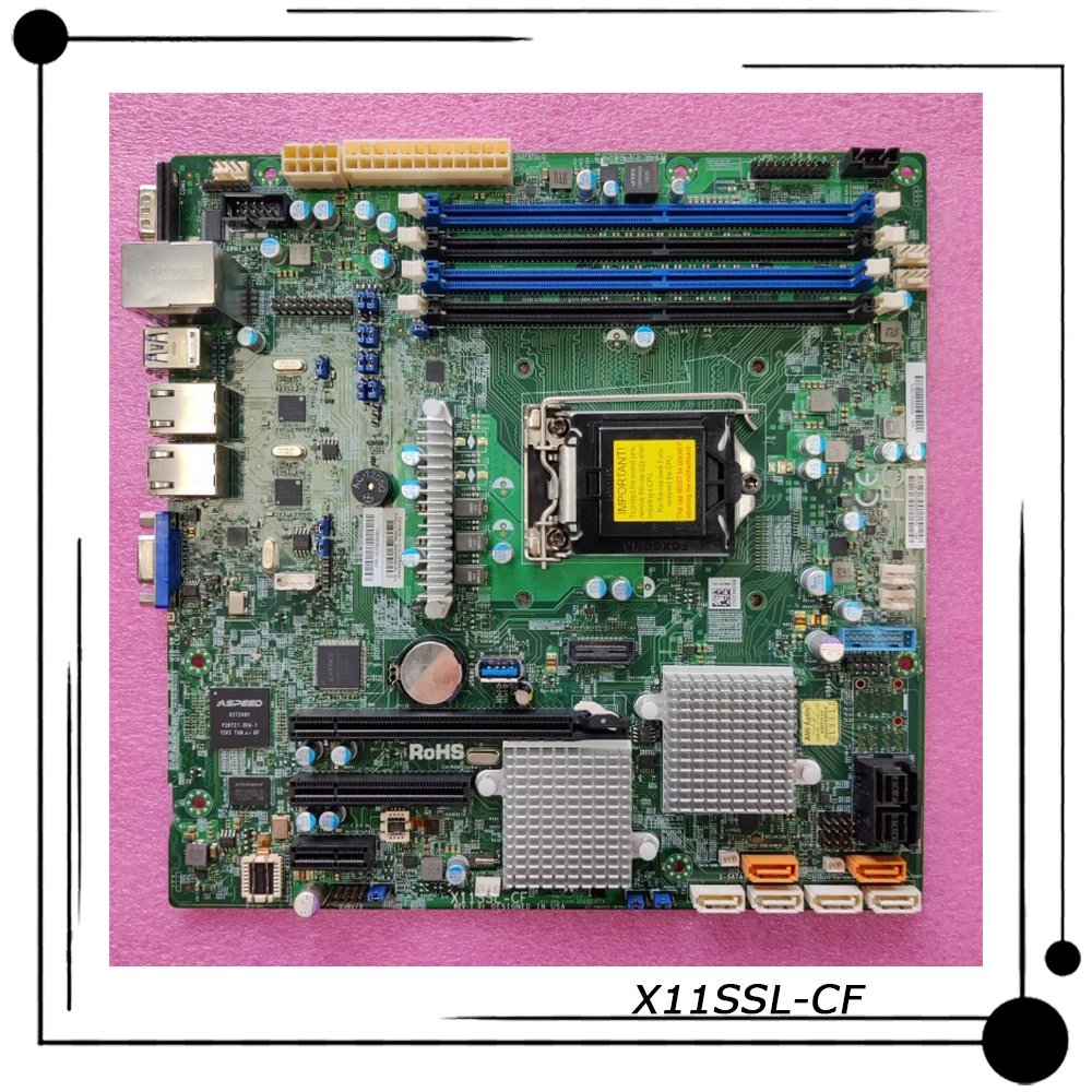 

X11SSL-CF For Supermicro Server Micro-ATX Motherboard LGA1151 C232 Chipset Supports E3-1200 v6/v5 7th/6th i3 Series Fully Tested