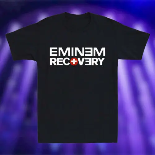 

New Eminem Recovery Men's logo Short Sleeve Cotton t-shirt Men's tee