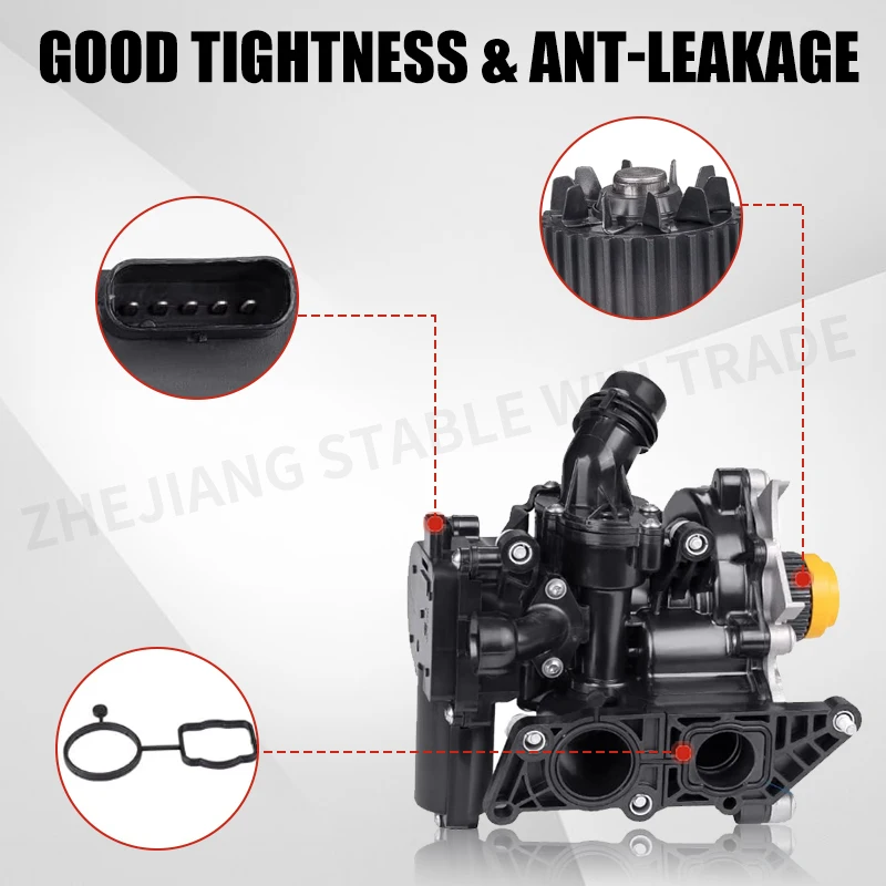 Корпус термостата водяного насоса в сборе 06л 121111 H 06L 121011 B Для VW GOLF Passat Tiguan Jetta AUDI A3