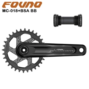 Fovno Crankset 170/175mm Mountain Bicycle Crank Deckas Crown 3mm 30/32/34/36T For SRAM Black With BSA BB MTB Bike Bicycle Part