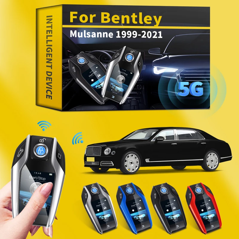 

For Bentley Mulsanne 1999-2021 Modified Boutique Smart Remote Car Key LCD Screen for keyless-go Smart Remote Key Car Accessories