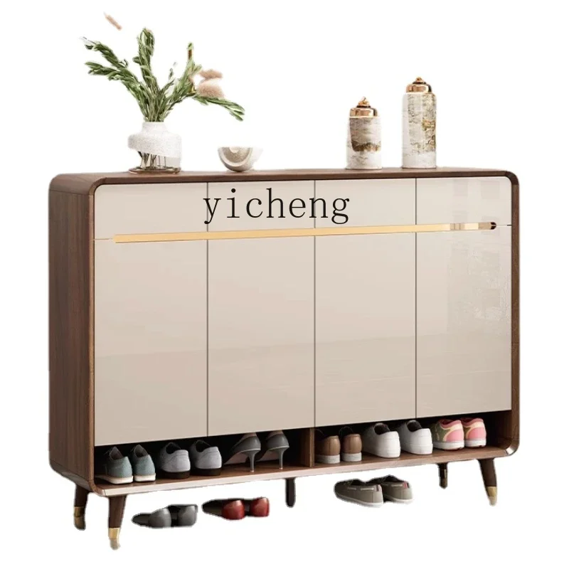 

XL Shoe Cabinet Home Doorway New Chinese Style Solid Wood Shoe Cabinet Entrance Cabinet Locker Integrated