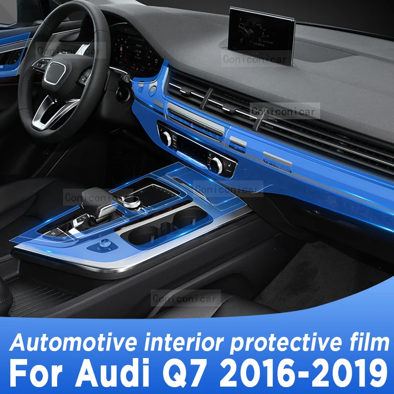 

For AUDI Q7 2016-2019 2018 Gearbox Panel Navigation Screen Automotive Interior TPU Protective Film Cover Anti-Scratch Sticker