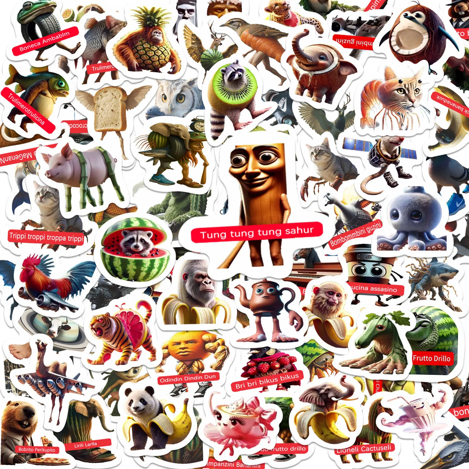 

Набор наклеек MINISO Tralalero Tralala Tungtung Sahur Brainrot