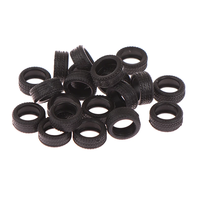 

20PCS High Quality 1/64 Tire Skin Car Model Scene Accessories Tire Wheels Car Model Scene Tyres Spare Cars Parts 8*12*5mm