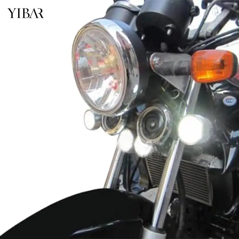 

1Pcs 4 LED Motorcycle Headlight Spotlight DRL Driving Fog Lamp Waterproof 12-85V