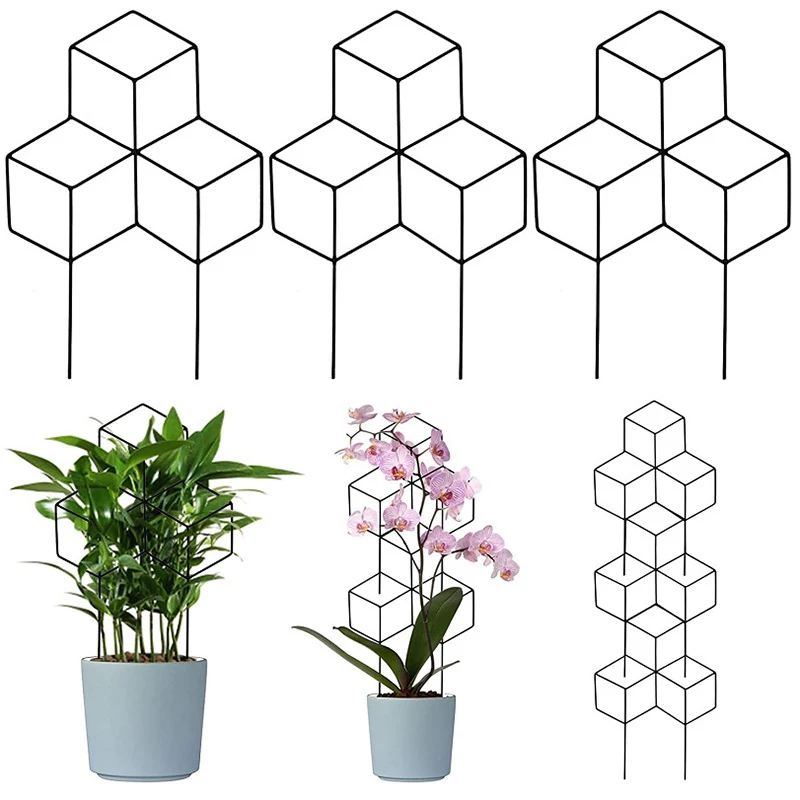 

1pcs Gardening Plant Climbing Trellis Three-Dimensional Lattice Flower Arrangement Plant Holder Rattan Support Frame Garden Tool