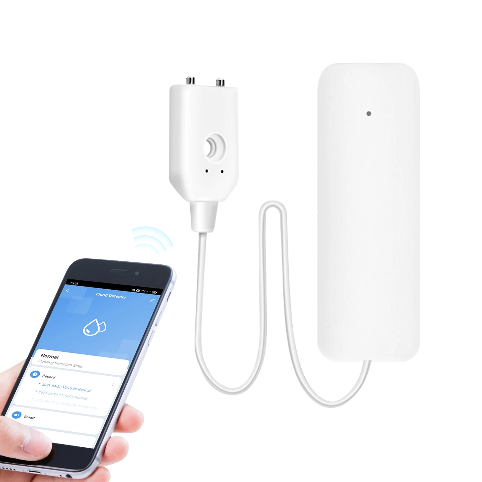 

ZigBee Water Leakage Detector Smart Water Sensor APP Control Historical Data Flood Monitoring Water Level Alarm System