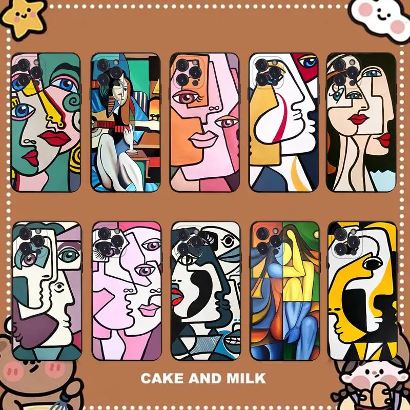 

Picasso Abstract Art Painting Phone Case for iPhone 11 12 13 mini pro XS MAX 8 7 6 6S Plus X 5S SE 2020 XR case