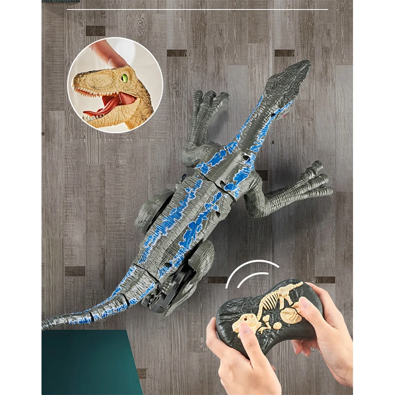 Радиоуправляемые игрушки модель животного Электрический динозавр Раптор