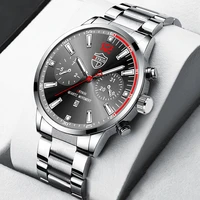 2022 fashion mens watches luxury men sports stainless steel quartz wristwatch luminous clock man business casual leather watch