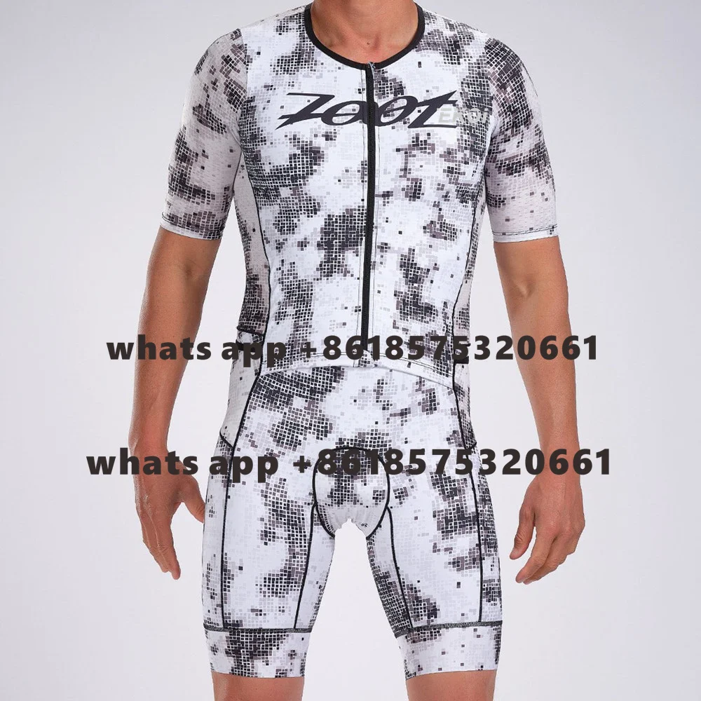 ZOOTEKOI Triathlon Short Sleeve Cycling Skinsuit Summer Men Bike Running Bodysuit Ciclismo 2022 New Breathable Bicycle Clothing