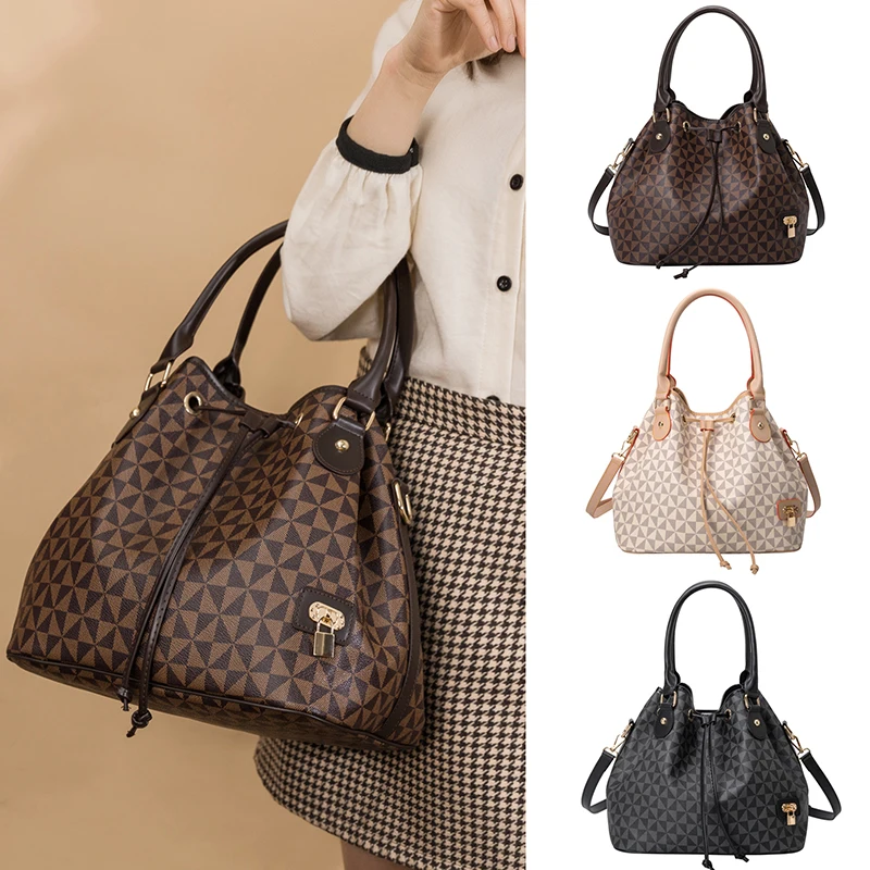 

Luxury New Large Capacity Bucket Tote Bag Women's Handbag Bag Single Shoulder Baguette Hand Bag Women Designer HA422