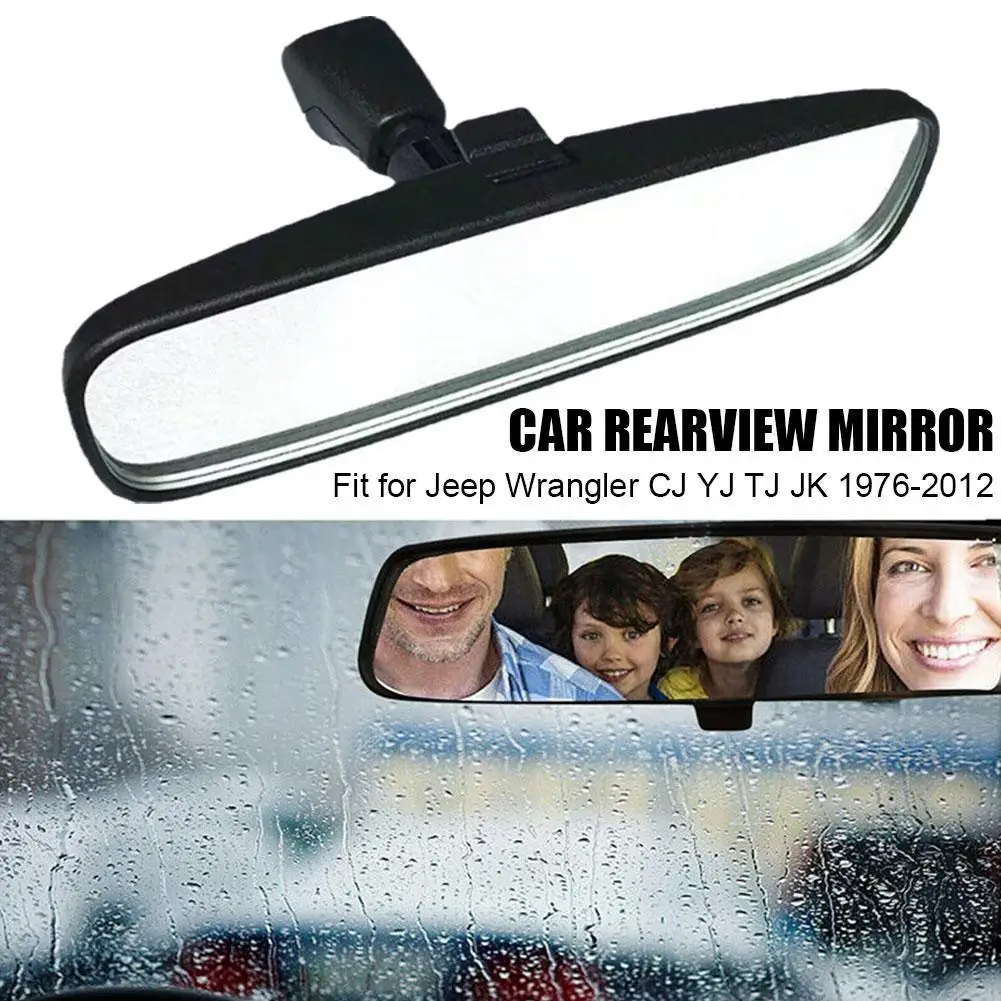 

Car Interior Inside Rear View Mirror Assembly For Jeep Wrangler CJ YJ TJ JK 1976-2012 96321-2DR0A HD Glass Safety Car Accessorie