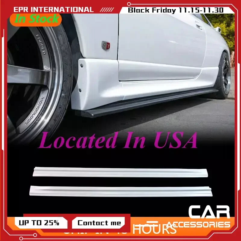 

Для Nissan R33 GTR EPA Тип Стекловолоконная боковая юбка удлинитель Неокрашенный Комплект кузова