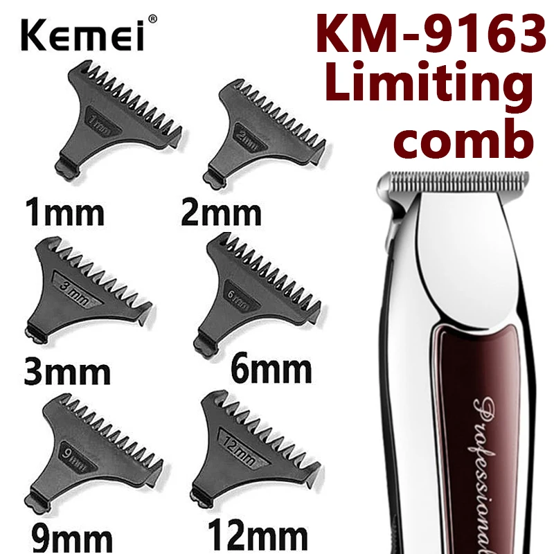 6Pcs/Set  Original KM-9163 Hair Clipper Limit Comb Guide Att