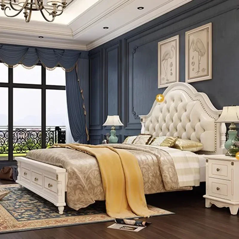 Современная мягкая кровать для спальни King полноразмерные изголовья детские