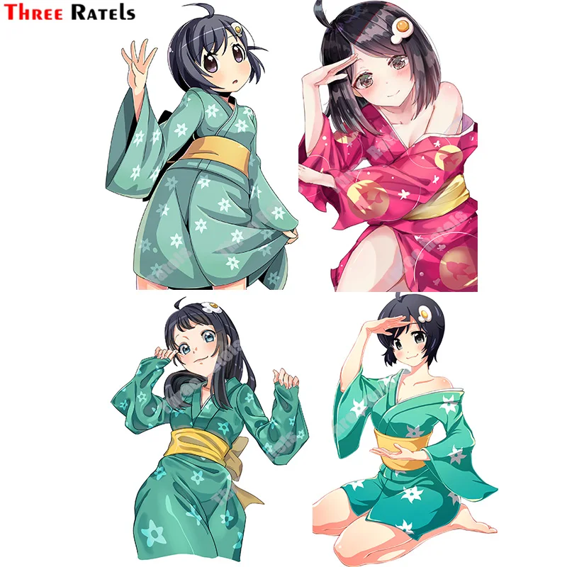 

Наклейка на лобовое стекло Three Ratels A808 Araragi Tsukihi Monogatari из ПВХ фигурка-стикер с защитой от воды